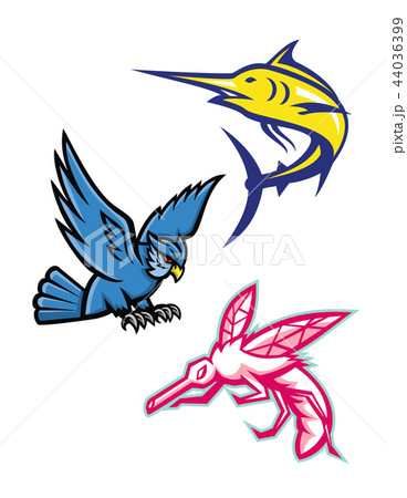 Wildlife Jumping Flying Mascot Collection 44036399
