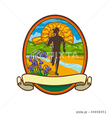Fun Run Bluebells and Ammonite Oval Retro Fun Run Bluebells and Ammonite Oval Retro 44036451