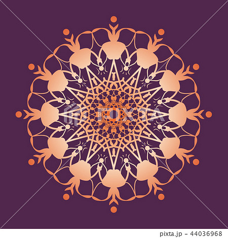 Mandala pattern. Floral round decorative symbol. Vintage decorative elements. 44036968