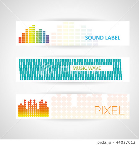 Sound banner. Color logo equalizer 44037012