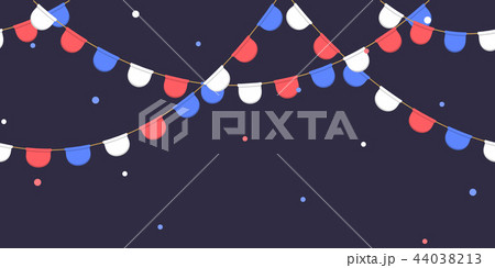 Seamless garland with celebration flags chain 44038213