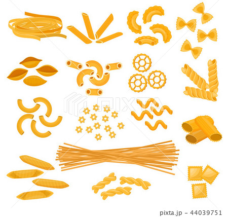 Pasta vector cooking macaroni and spaghetti and macaronic ingredients of italian cuisine 44039751