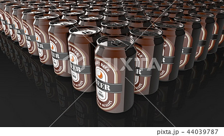 缶ビール　大量　黒背景　アップ 44039787