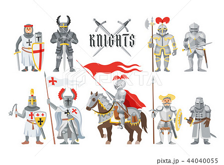 Knight Vector Medieval Knighthood And Knightly Stock Illustration