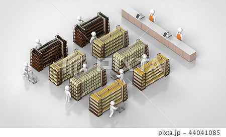 ショップと　顧客　パース  44041085
