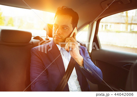 Businessman call in a car 44042006