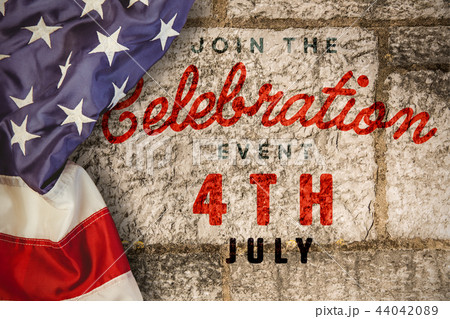 Composite image of creased us flag 44042089