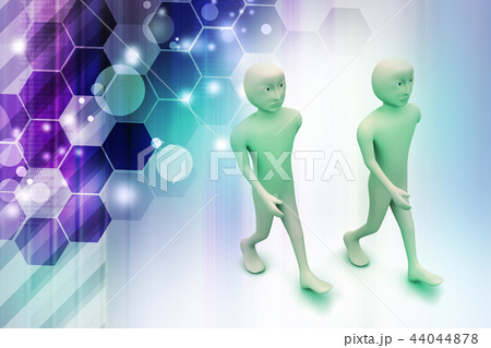 Two friends walk together 44044878