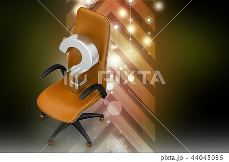 an empty chair with  question mark 44045036