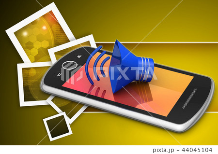 Megaphone with smart phone 44045104