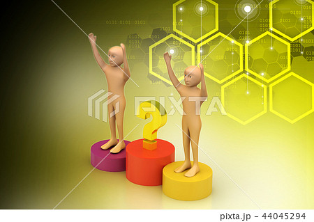 Business people with question mark Business people with question mark 44045294