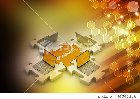 Laptop connect in puzzles 44045326