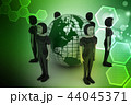 people around  globe representing socialnetworking 44045371