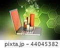 Laptop with financial graph 44045382