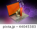 Laptop with financial graph 44045383