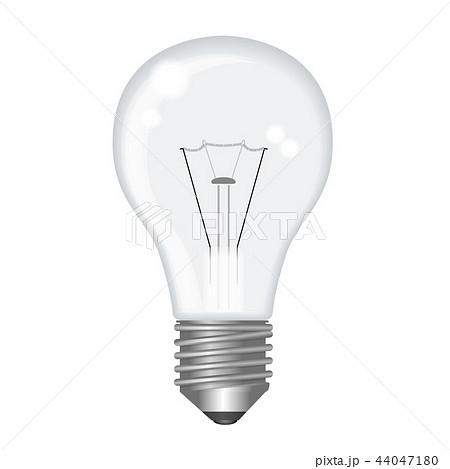 電球のイラスト 白背景 Light Bulb Illustrationのイラスト素材