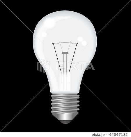 電球のイラスト 黒背景 Light Bulb Illustrationのイラスト素材