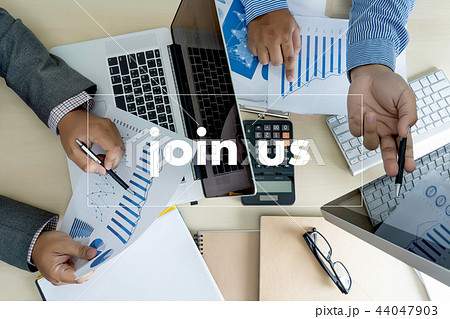 join us concept Businessman working at office  44047903