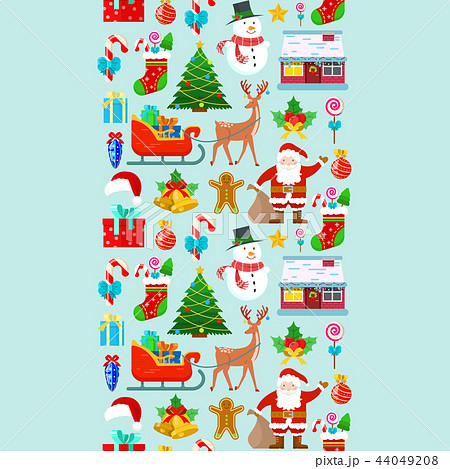 pattern with Christmas decoration 44049208