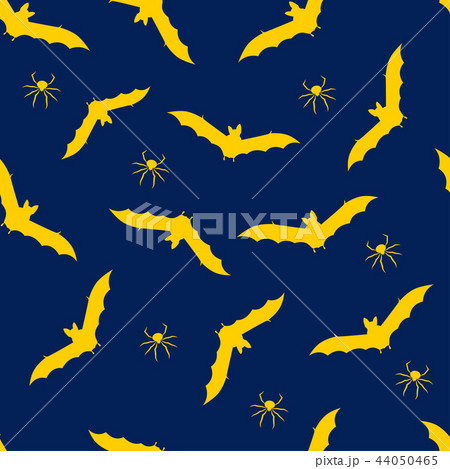 Bat and spider halloween seamless pattern. Vector illustration. 44050465