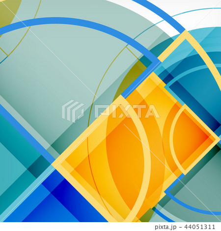 Creative circles geometric abstract background with 3d effect Creative circles geometric abstract background with 3d effect 44051311