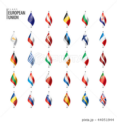 flags of the european union. Vector illustration. 44051944