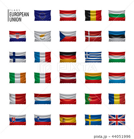 flags of the european union. Vector illustration. 44051996