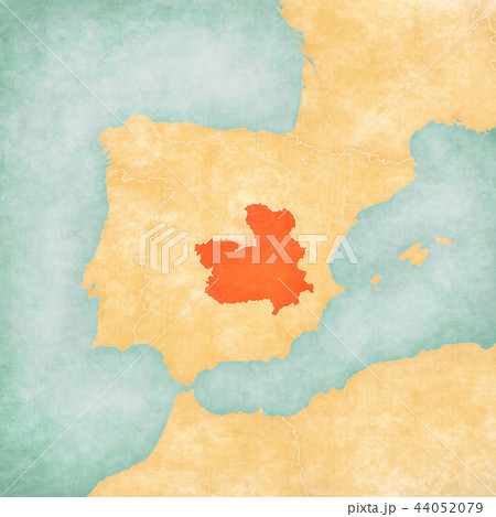 Map of Iberian Peninsula - Castilla-La Mancha 44052079