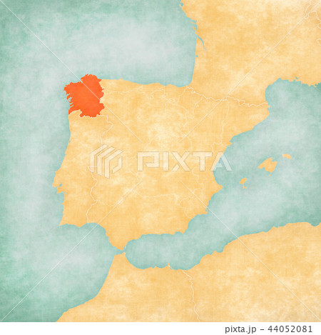 Map of Iberian Peninsula - Galicia 44052081