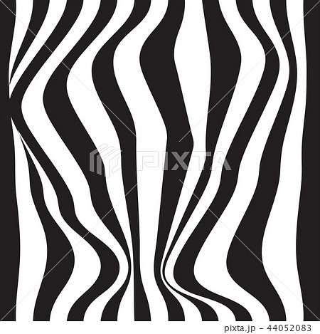 Striped seamless abstract background. black and white zebra print. Vector illustration. eps10 44052083