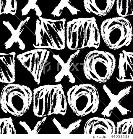 Seamless black and white pattern 44052533