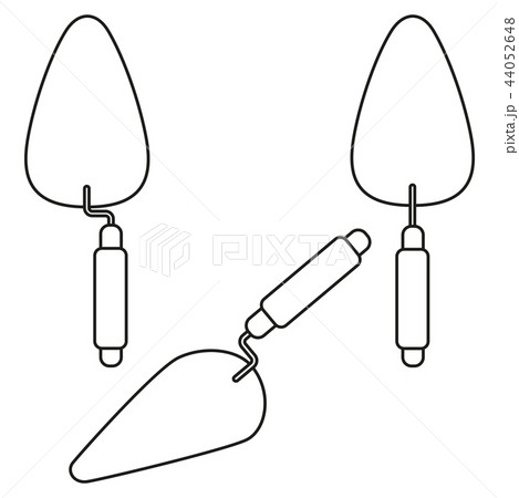 Line art black and white trowel set. 44052648