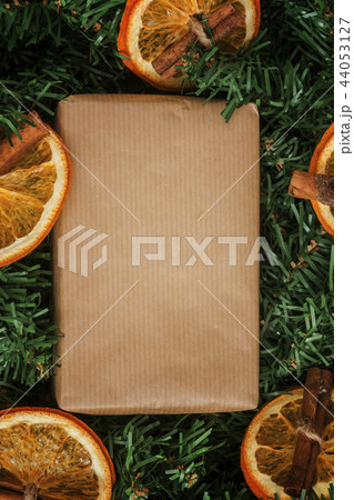 pine branches, craft gift, dried oranges, cinnamon pine branches, craft gift, dried oranges, cinnamon 44053127