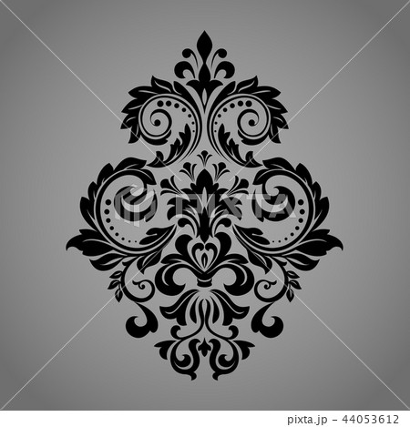Damask graphic ornament. Floral design element. 44053612