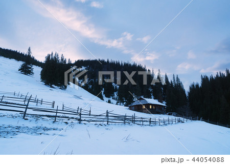 Old wooden house in the mountains Old wooden house in the mountains 44054088