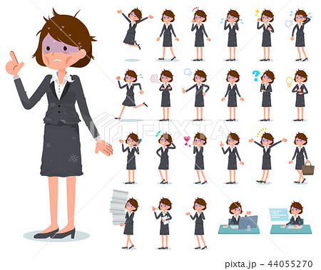 flat type business women Bad condition_emotion 44055270