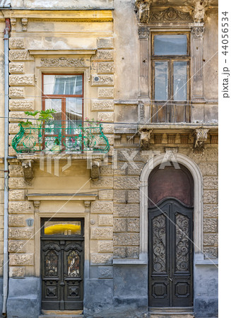 The doors and windows of two buildings The doors and windows of two buildings 44056534