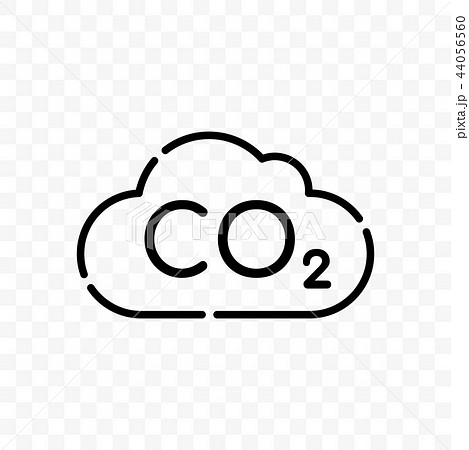 Co2 Cloud Carbon Pollution Vector Iconのイラスト素材
