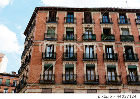 Traditional housing building in Lavapies in Madrid Traditional housing building in Lavapies in Madrid 44057124