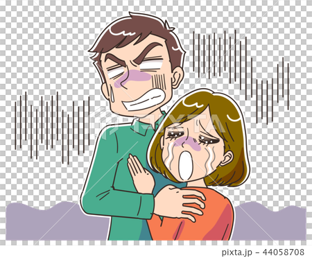 絶望に立ち向かう男女のイラスト 44058708