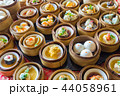 Close up dim sum chinese food in bamboo basket 44058961