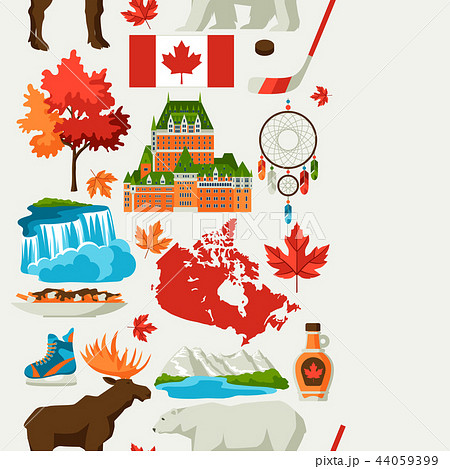 Canada Seamless Pattern のイラスト素材