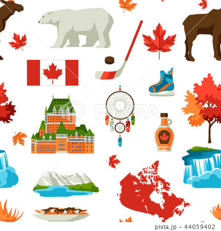 Canada Seamless Pattern のイラスト素材