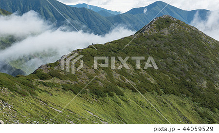 チロロルート経由で幌尻岳を目指し，七ツ沼から幌尻岳 44059529