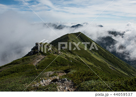 チロロルート経由で幌尻岳を目指し，七ツ沼から幌尻岳 44059537
