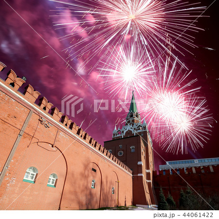 Fireworks over the Moscow Kremlin, Russia 44061422