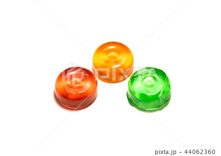 Three clorfull lollipops on a white background Three clorfull lollipops on a white background 44062360
