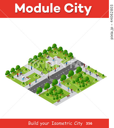 People walking around the city 44062803