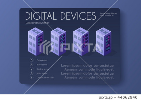 Isometric set of a computer 44062940