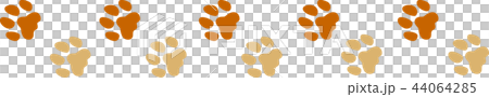 腳印狗米黃棕色線 44064285
